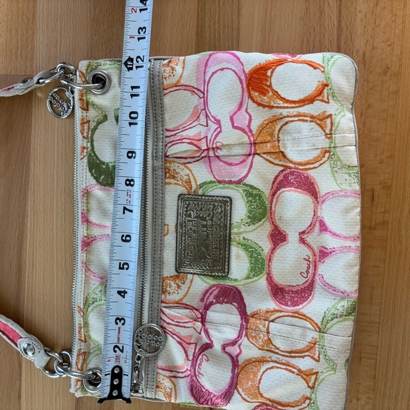 Coach Poppy Dream “C” Hippie Scribble Hobo Satchel Crossbody Bag shoulder pink - Picture 6 of 12